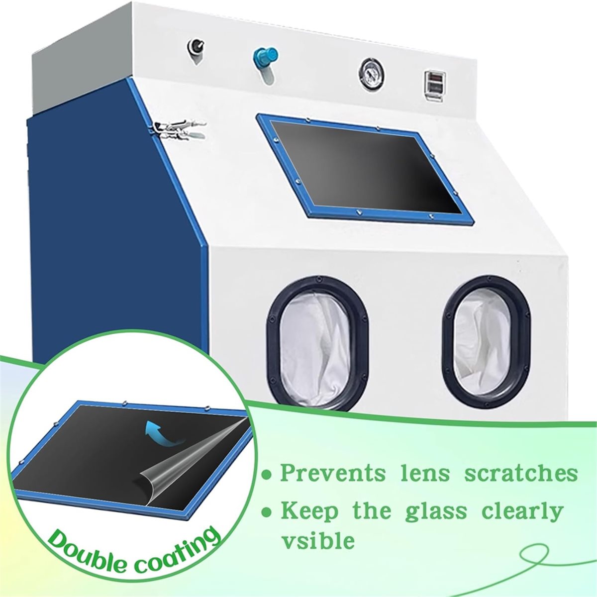 Sandblaster Cabinet - جديد 2026، 10 قطع غطاء عدسة