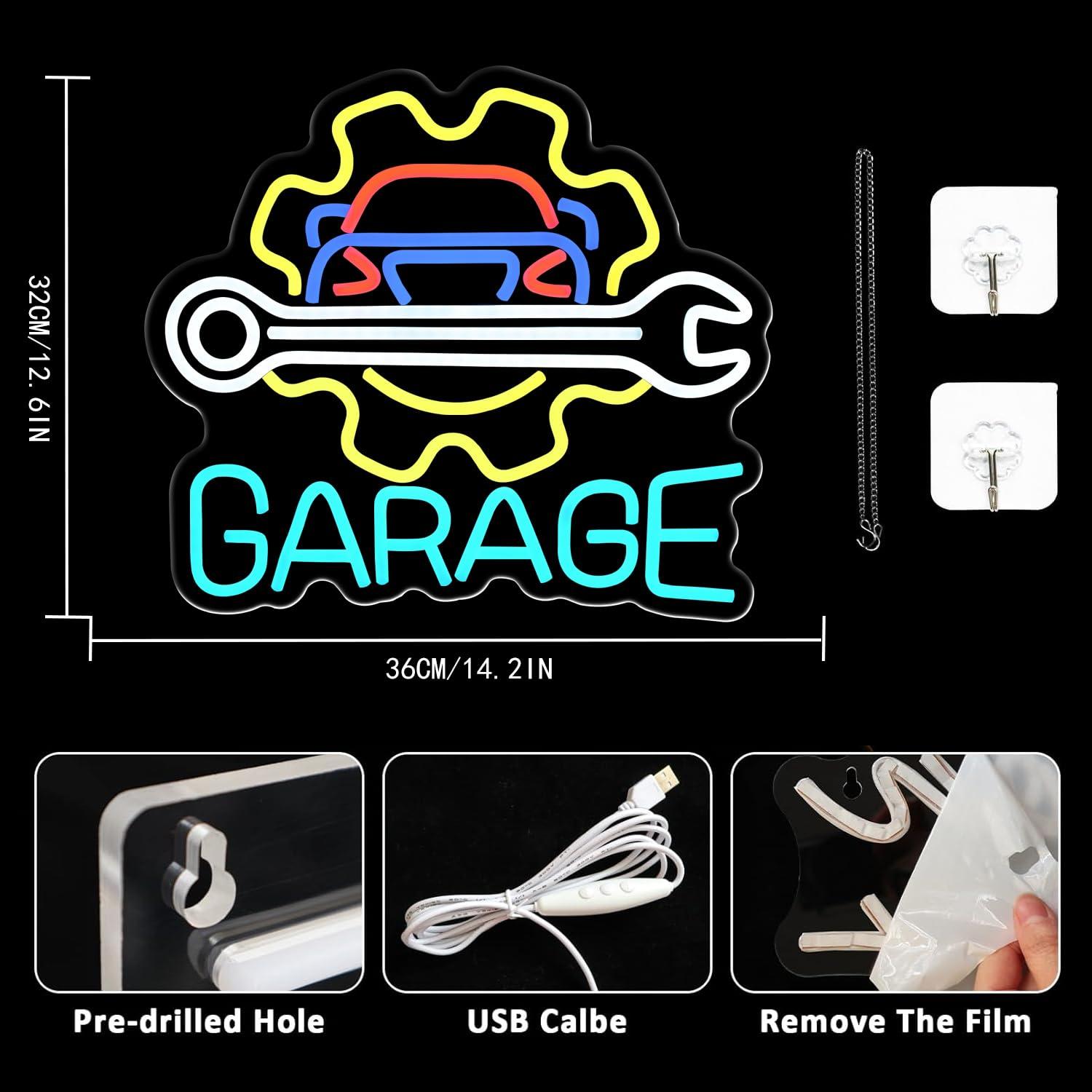 لافتة نيون للجراج تعمل بالـ US - مراجعة Auto Repair Shop In وسعره