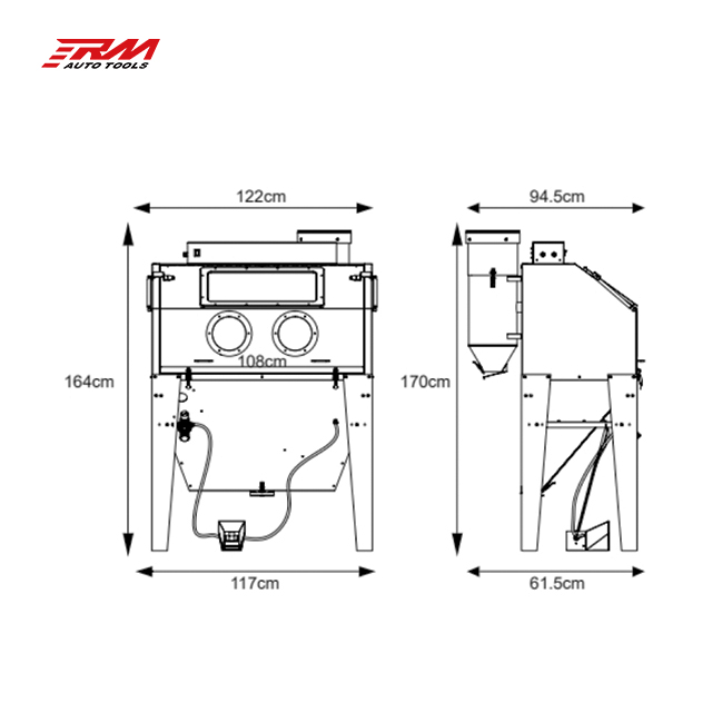 آلة تنظيف سطح السيارات الكهربا - مراجعة Sandblaster Cabinet وسعره