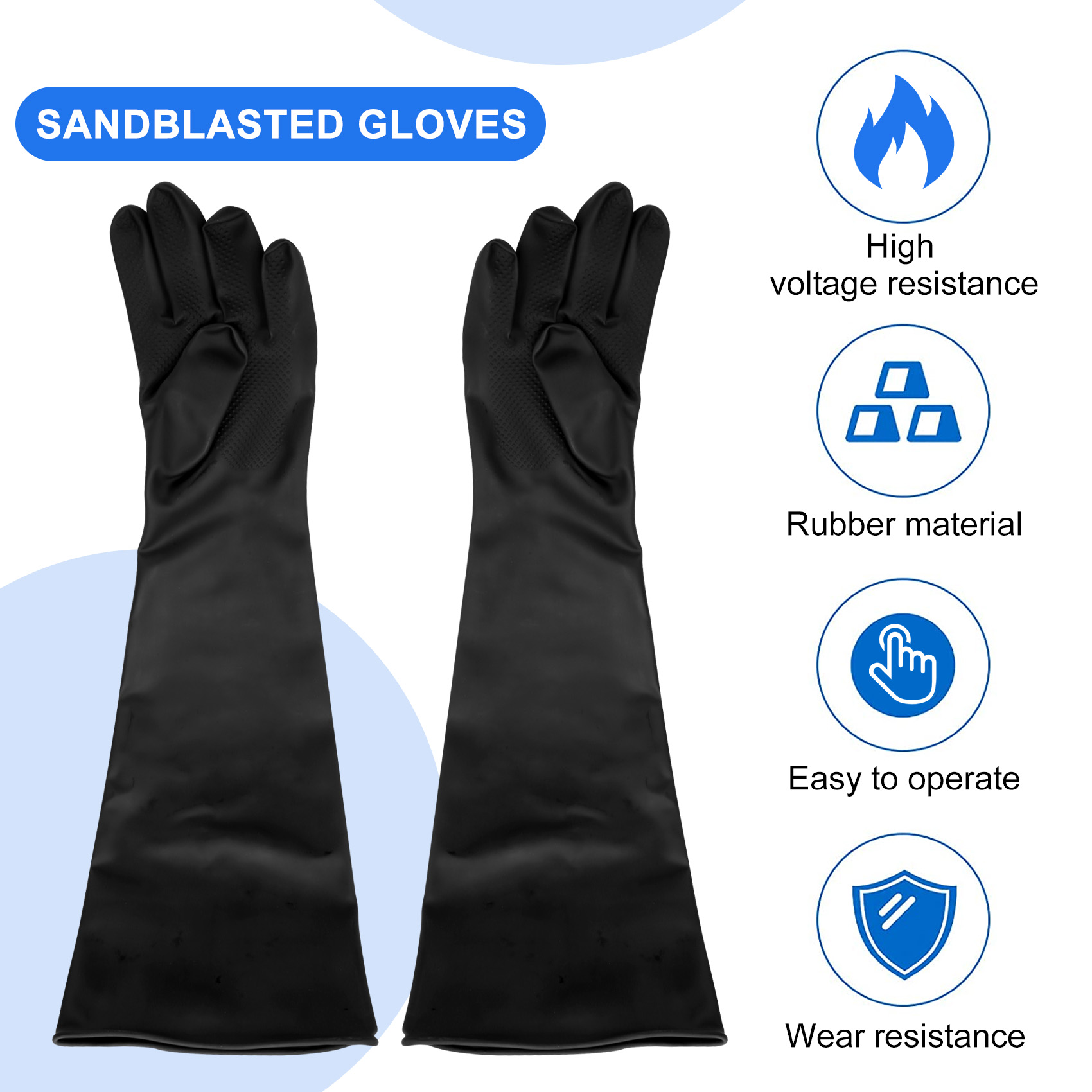 قفازات تفجير الرمل A68P لقفازا - مراجعة Sandblaster Cabinet وسعره