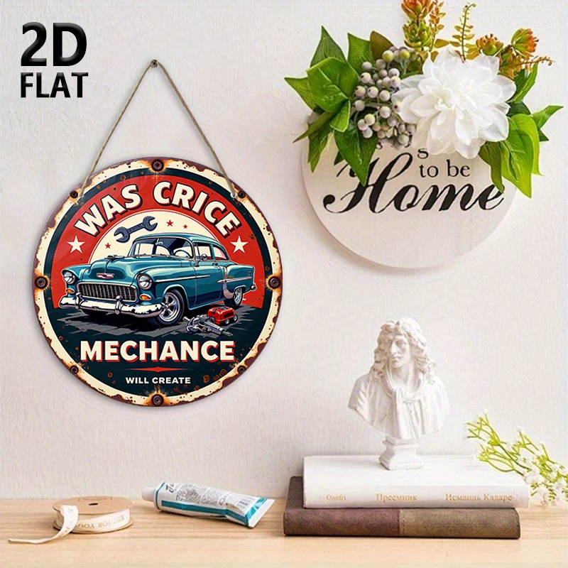 لوحة جدارية دائرية بتصميم ثنائ - مراجعة Auto Repair Shop Logo Design وسعره
